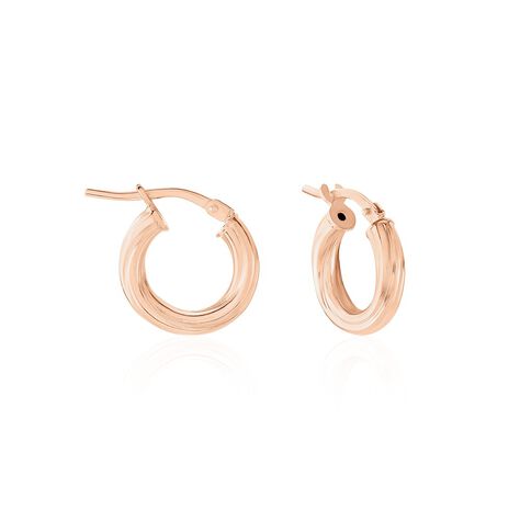 Créoles Maia Argent Rose - Boucles d'oreilles créoles Femme | Histoire d’Or