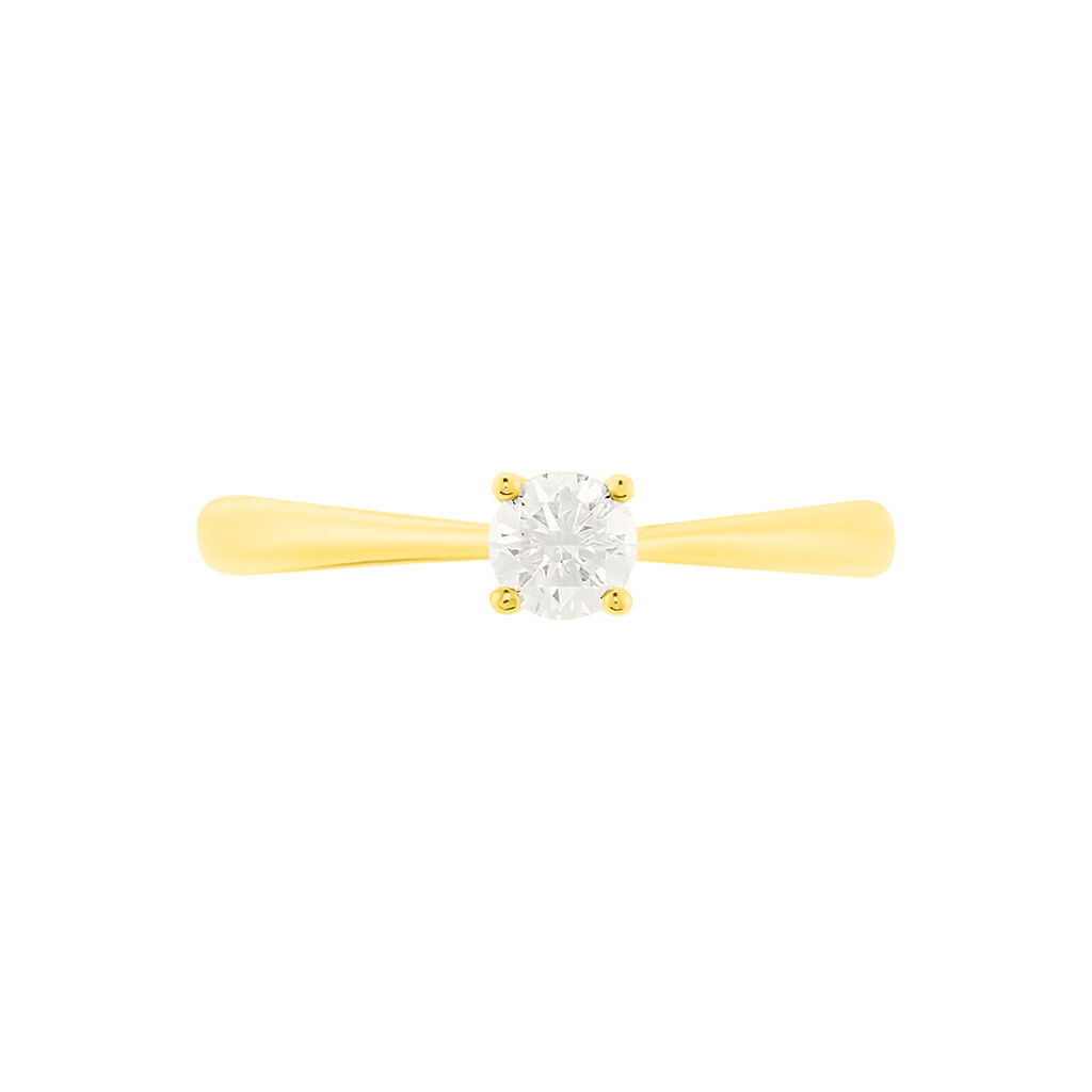 Bague Solitaire Victoria Or Jaune Diamant - Bagues solitaires Femme | Histoire d&rsquo;Or