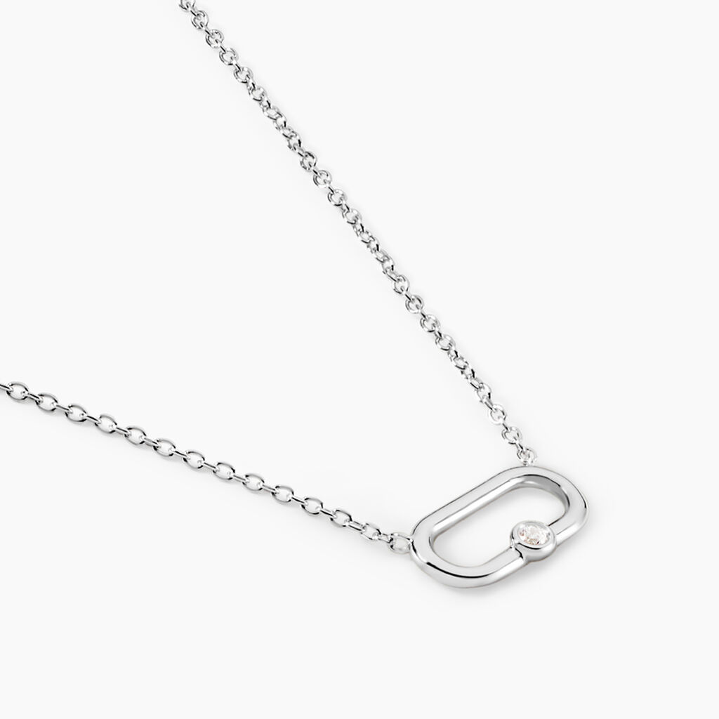 Collier Infini Pop Argent Blanc Oxyde De Zirconium - Colliers fantaisie Femme | Histoire d’Or