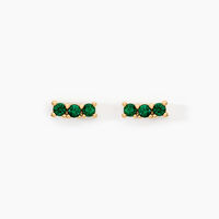 Boucles D'oreilles Puces Plaqué Or Jaune Alodia Spnielles