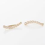 Boucles D'oreilles Grimpantes Plaqu&eacute; Or Jaune Nazeli Oxyde - Boucles d'oreilles fantaisie Femme | Histoire d&rsquo;Or