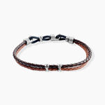 Bracelet Jourdan Colibri Acier Marron - Bracelets Cuir Homme | Histoire d&rsquo;Or