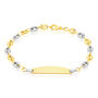 Bracelet Identité Evin Maille Grain De Cafe Or Bicolore