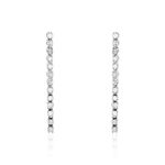 Boucles D'oreilles Pendantes Moscovado Or Blanc Diamant Synth&eacute;tique - Boucles d'oreilles pendantes Femme | Histoire d&rsquo;Or