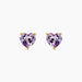 Boucles D'oreilles Puces Salona Or Jaune Amethyste Violet - Clous d'oreilles Femme | Histoire d’Or