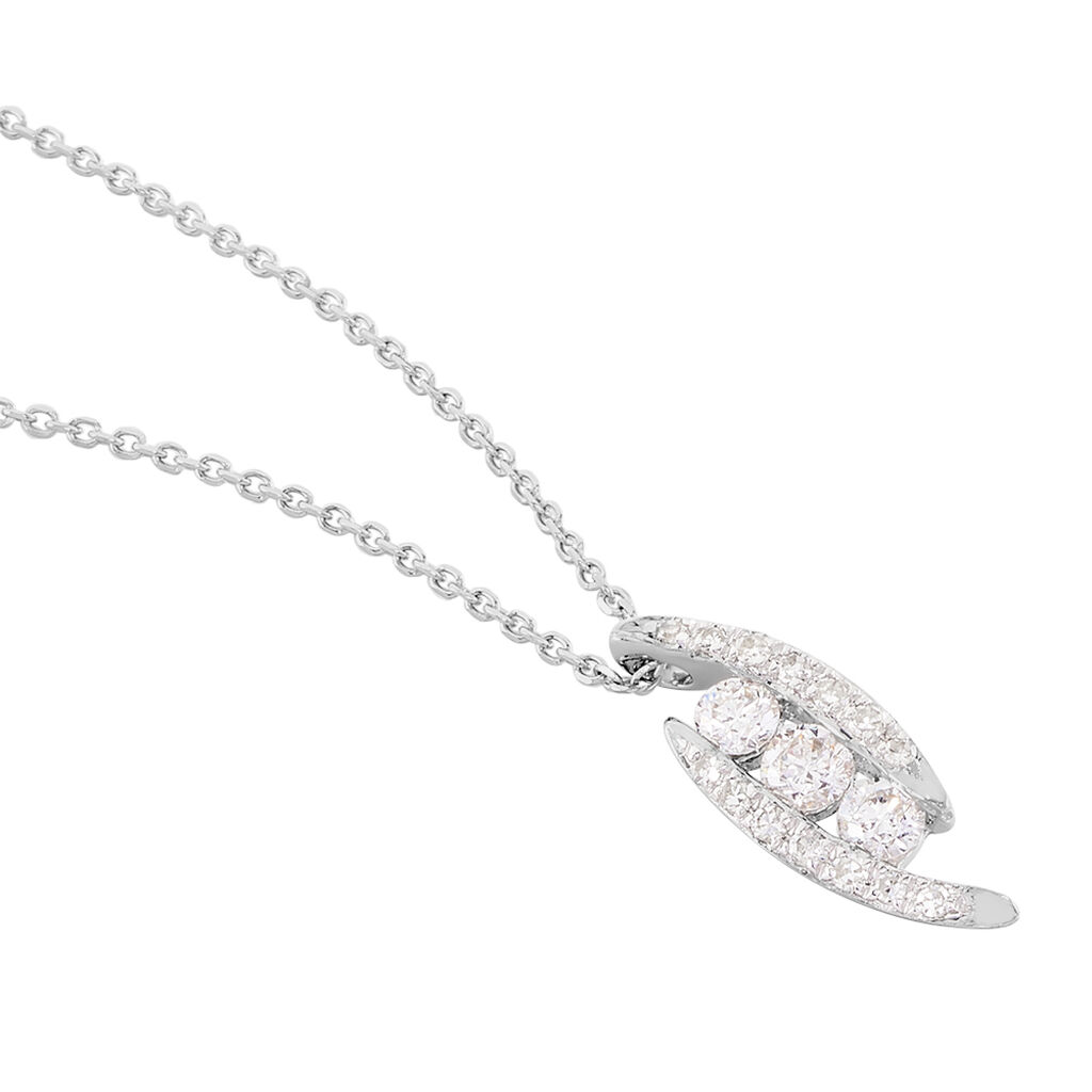 Collier Eternite Or Blanc Diamant - Colliers Femme | Histoire d’Or