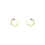Boucles D'oreilles Puces Snake Or Jaune Diamant - Clous d'oreilles Femme | Histoire d&rsquo;Or