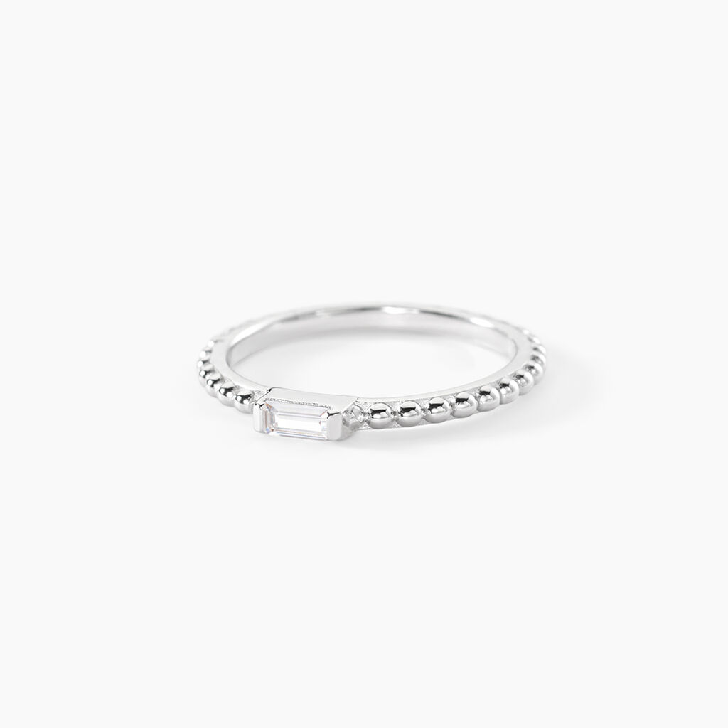 Bague Cherish Argent Blanc Oxyde De Zirconium - Bagues solitaires Femme | Histoire d&rsquo;Or