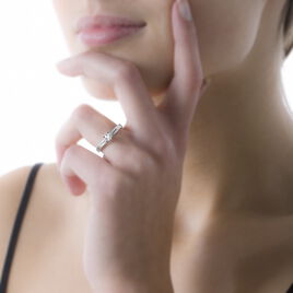 Bague Solitaire Loren Or Blanc Diamant - Bagues solitaires Femme | Histoire d’Or