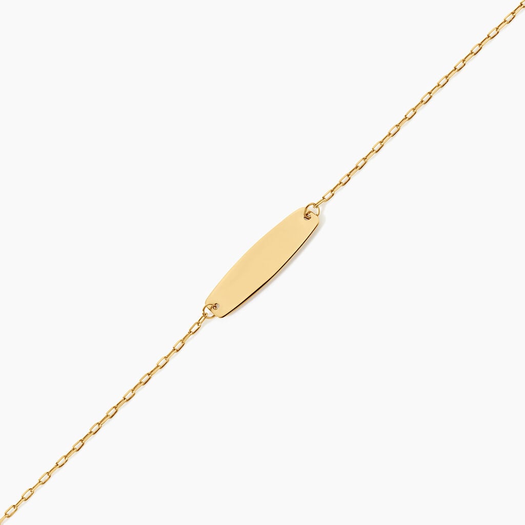 Bracelet Identit&eacute;e Gaspardine Argent Dor&eacute; A L'Or 750/1000 - Gourmettes Femme | Histoire d&rsquo;Or