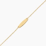 Bracelet Identit&eacute;e Gaspardine Argent Dor&eacute; A L'Or 750/1000 - Gourmettes Femme | Histoire d&rsquo;Or