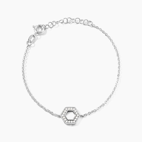 Bracelet Noely Argent Blanc Oxyde De Zirconium - Bracelets Femme | Histoire d&rsquo;Or
