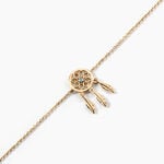 Bracelet Plaqu&eacute; Or Jaune Attrape R&ecirc;ves Turquoise Bleue - Bracelets Femme | Histoire d&rsquo;Or