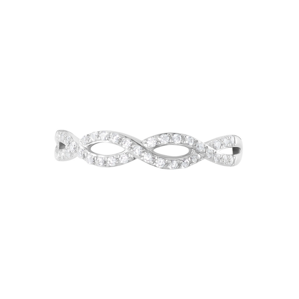 Bague Or Blanc Triston Oxyde De Zirconium - Bagues avec pierre Femme | Histoire d’Or