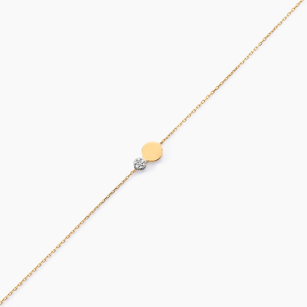 Bracelet Or Jaune Abihu Diamants - Bracelets Femme | Histoire d&rsquo;Or
