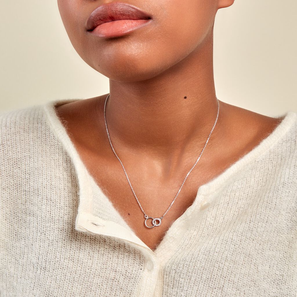 Collier Twillie Argent Blanc Oxyde De Zirconium - Colliers fantaisie Femme | Histoire d’Or