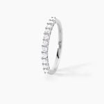 Alliance 1090 Or Blanc Diamant - Alliances 18 carats Femme | Histoire d&rsquo;Or
