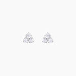Boucles D'oreilles Puces Jana Or Blanc Oxyde De Zirconium - Clous d'oreilles Femme | Histoire d&rsquo;Or