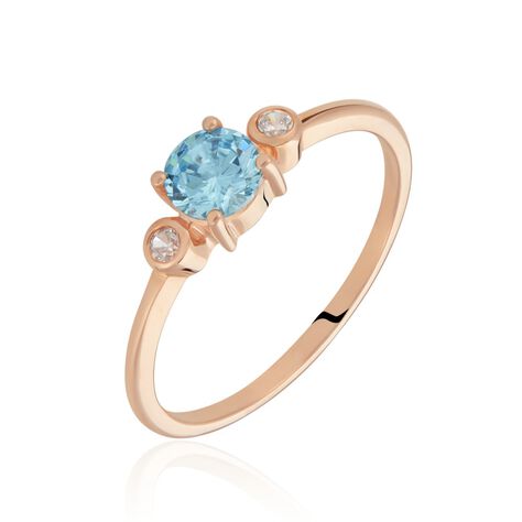 Bague Solitaire Shir Argent Rose Oxyde De Zirconium - Bagues solitaires Femme | Histoire d’Or