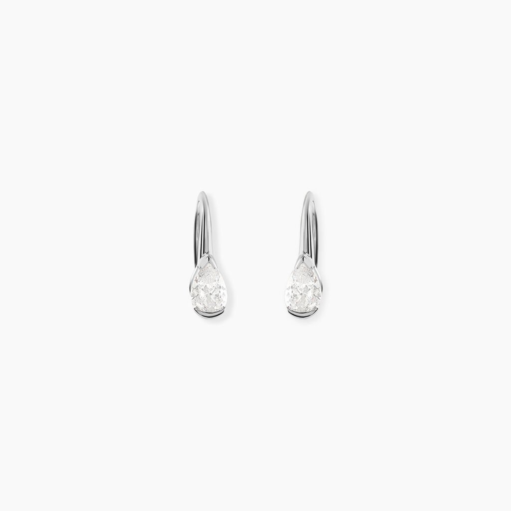 Boucles D'Oreilles Pendantes Huge Argent Blanc Oxyde De Zirconium - Boucles d'oreilles fantaisie Femme | Histoire d&rsquo;Or