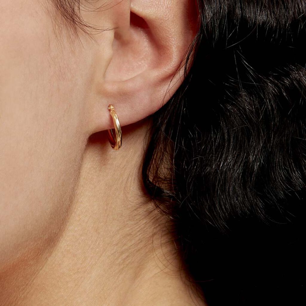 Créoles Youri Or Jaune - Boucles d'oreilles créoles Femme | Histoire d’Or