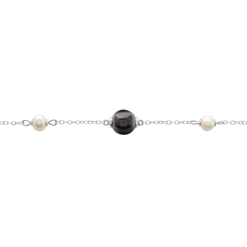 Bracelet Lucia Cera Argent Blanc Perle De Culture Et Céramique - Bracelets Femme | Histoire d’Or