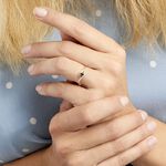 Bague Or Jaune Karmele Saphir - Bagues solitaires Femme | Histoire d&rsquo;Or