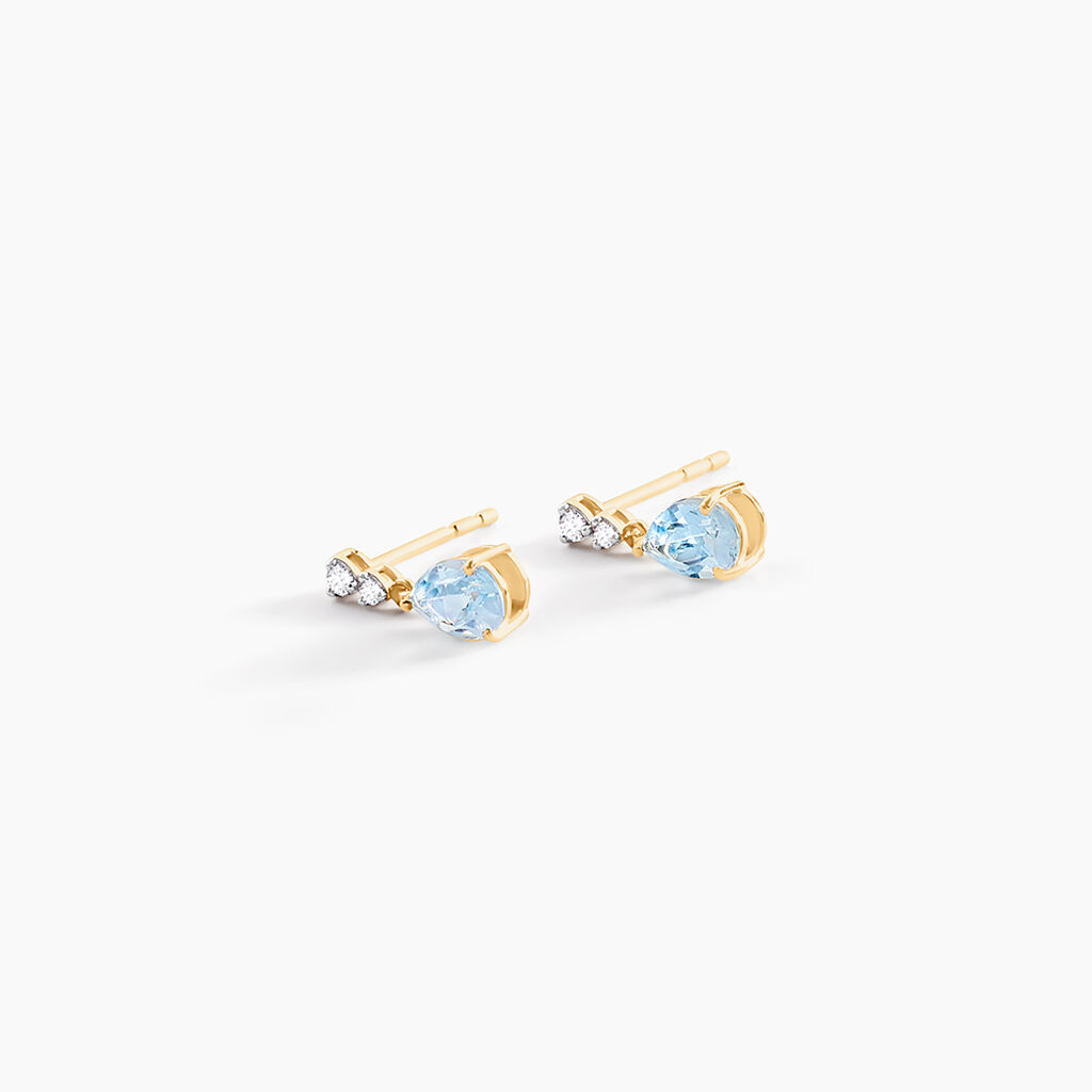 Boucles D'Oreilles Pendantes Zuleika Or Jaune Topaze Oxyde De Zirconium - Boucles d'oreilles pendantes Femme | Histoire d&rsquo;Or
