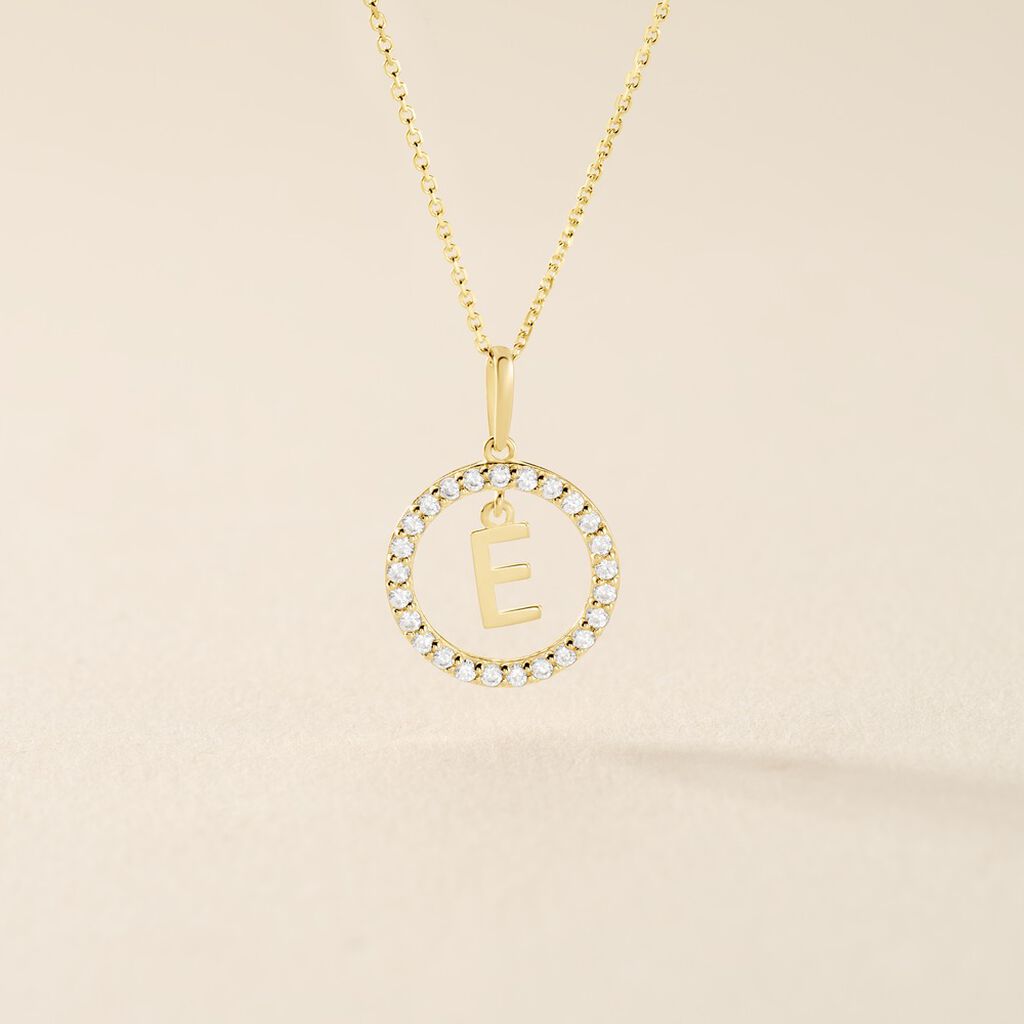 Pendentif Gabe Or Jaune Oxyde De Zirconium - Pendentifs Femme | Histoire d&rsquo;Or