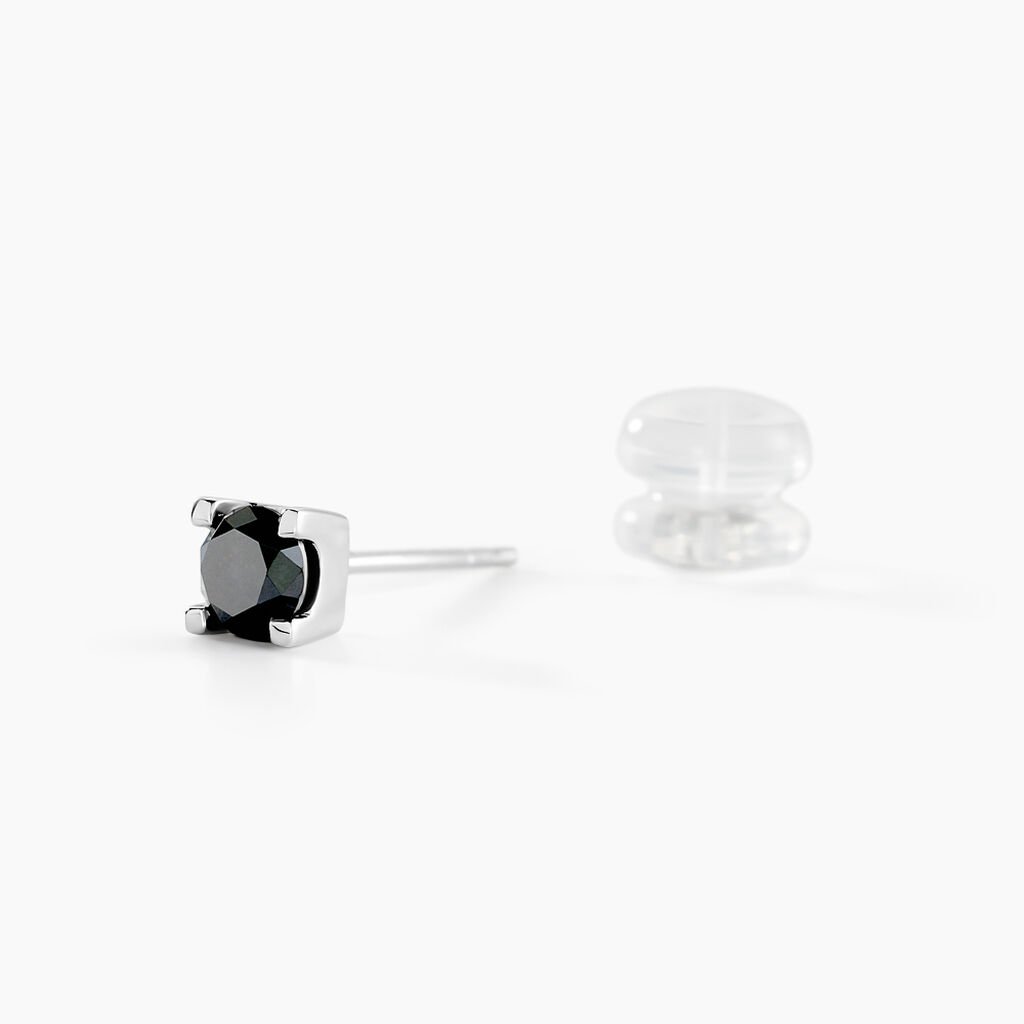 Boucle D'oreille Puce Unitaire Keanu Or Blanc Diamant - Clous d'oreilles Famille | Histoire d’Or