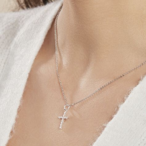 Collier Norine Argent Blanc Oxyde De Zirconium - Colliers fantaisie Femme | Histoire d’Or