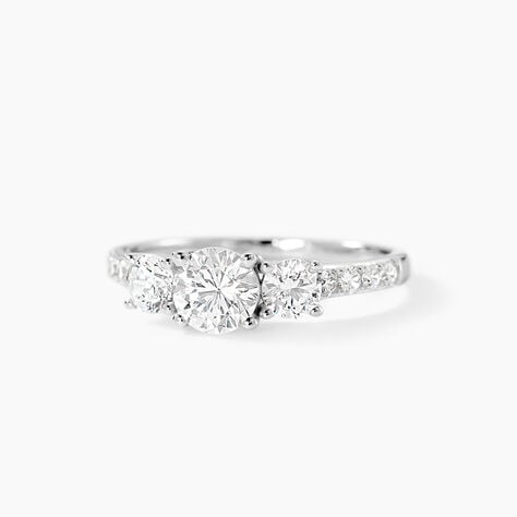 Bague Jennifere Or Blanc Oxyde - Bagues solitaires Femme | Histoire d&rsquo;Or