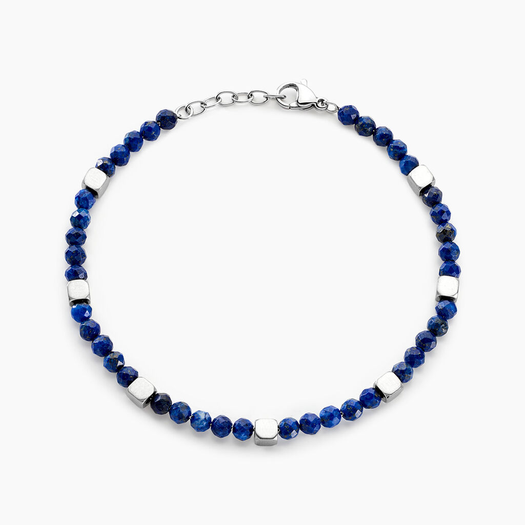 Bracelet Oleg Acier Blanc Sodalite - Bracelets Homme | Histoire d’Or