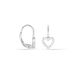Boucles D'oreilles Pendantes Elisene Argent Blanc Oxyde De Zirconium - Boucles d'Oreilles Coeur Femme | Histoire d’Or