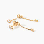 Boucles D'Oreilles Pendantes Harmonie Plaque Or Jaune Oxyde De Zirconium - Boucles d'oreilles fantaisie Femme | Histoire d&rsquo;Or