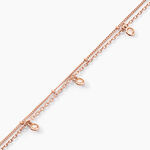 Cha&icirc;ne De Cheville Heidi Argent Rose Oxyde De Zirconium - Cha&icirc;nes de cheville Femme | Histoire d&rsquo;Or