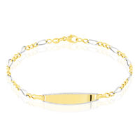 Bracelet Identité Bartolomee Maille Alternee 1/3 Or Bicolore