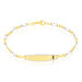 Bracelet Identité Bartolomee Maille Alternee 1/3 Or Bicolore - Bracelets Communion Enfant | Histoire d’Or