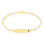 Bracelet Identité Bartolomee Maille Alternee 1/3 Or Bicolore