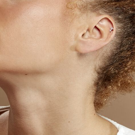 Piercing D'oreilles Argent Blanc Cleve Oxydes De Zirconium - Bijoux Famille | Histoire d’Or