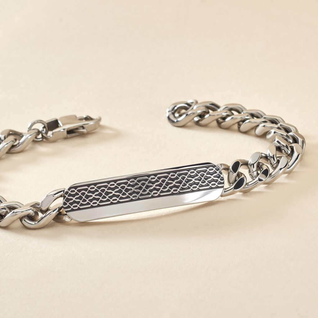 Bracelet Kaapo Acier Blanc - Bracelets Homme | Histoire d’Or