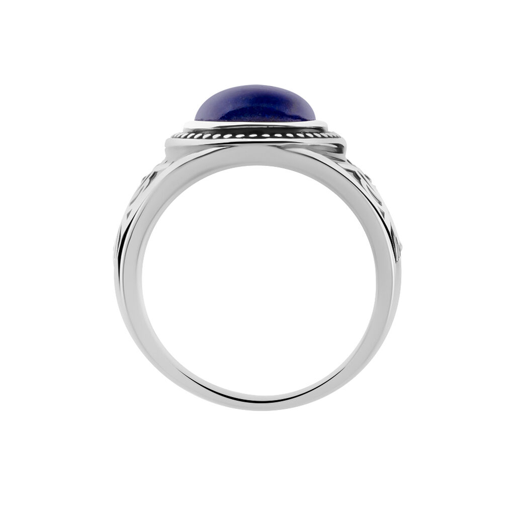 Bague Aleksei Argent Blanc Lapis - Bagues solitaires Homme | Histoire d’Or