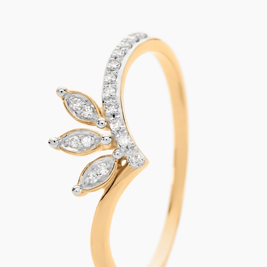 Bague Gianpaolo Or Jaune Diamant - Bagues avec pierre Femme | Histoire d’Or