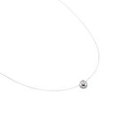 Collier Nylon Argent Blanc Oxyde - Colliers fantaisie Femme | Histoire d&rsquo;Or