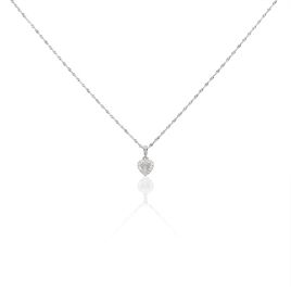 Collier Argent Sido Oxydes De Zirconium - Colliers Coeur Femme | Histoire d’Or