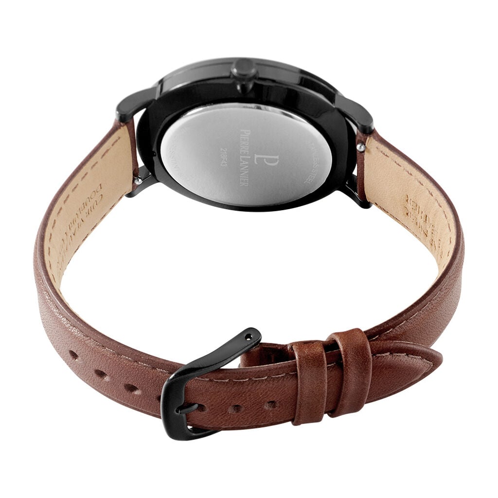 Montre Pierre Lannier Essential Noir - Id&eacute;es cadeaux Homme | Histoire d&rsquo;Or