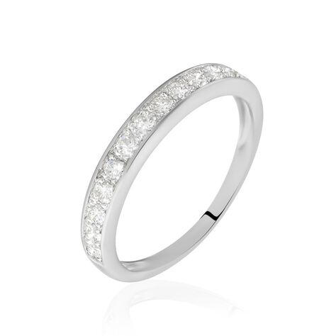 Demi Alliance Juliette Platine Blanc Diamant - Bijoux Femme | Histoire d&rsquo;Or