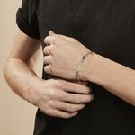 Bracelet Identite Argent Blanc Carrus - Gourmettes Homme | Histoire d&rsquo;Or