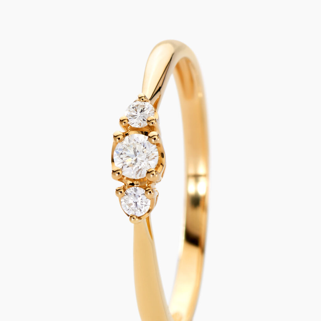 Bague Les Inseparables Or Jaune Diamant - Bagues solitaires Femme | Histoire d&rsquo;Or