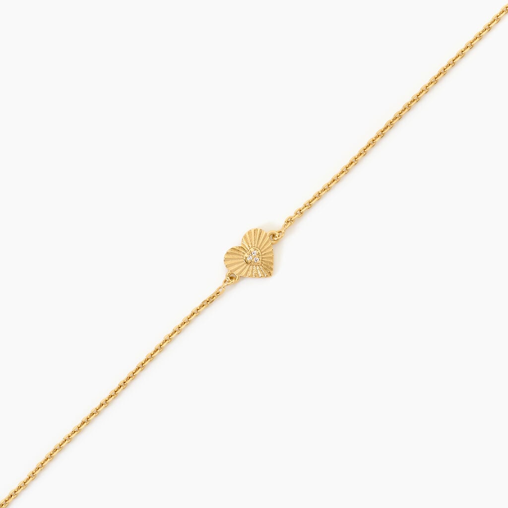 Bracelet Polly Argent Dor&eacute; A L'Or 750/1000 Oxyde De Zirconium - F&ecirc;te des m&egrave;res Femme | Histoire d&rsquo;Or